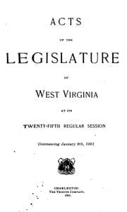 Tapa de Acts of the legislature of west virginia