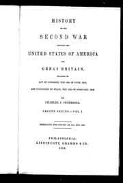 Tapa de History of the second war between the United States of America, and Great Britain