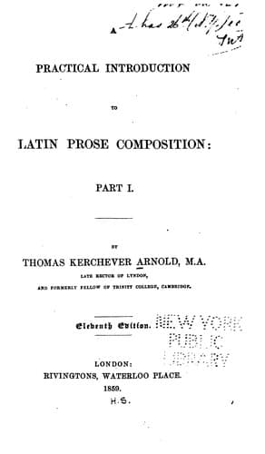 Tapa de A Practical Introduction to Latin Prose Composition ...