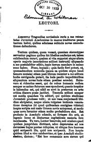 Tapa de Aeschylus ex novissima recensione