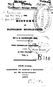 Tapa de The History of Napoleon Buonaparte