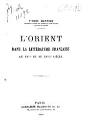 Tapa de L'Orient dans la littérature française au XVIIe et au XVIIIe siècle