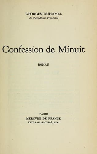 Tapa de Confession de minuit