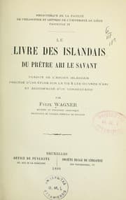 Tapa de Le livre des Islandais du prêtre Ari le savant