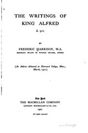 Tapa de The writings of King Alfred, d. 901