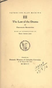 Tapa de The law of the drama