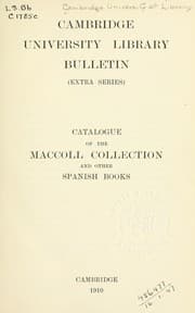 Tapa de Catalogue of the Maccoll collection and other Spanish books