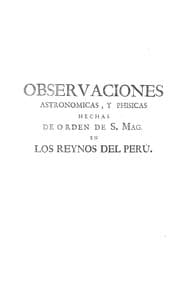 Tapa de Observaciones astronomicas, y phisicas