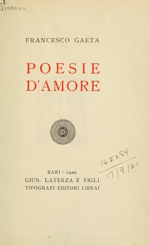 Tapa de Poesie d'Amore