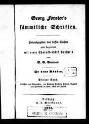 Tapa de Georg Forster's sämmtliche Schriften