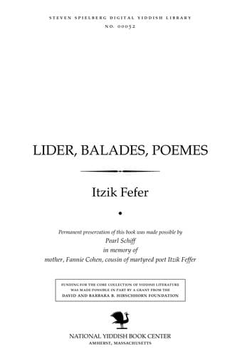 Tapa de Lider, balades, poemes