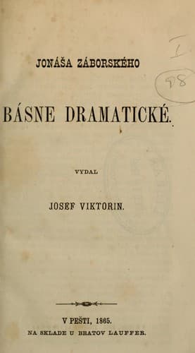 Tapa de Básne dramatické