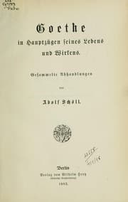 Tapa de Goethe in Hauptzügen seines Lebens und Wirkens