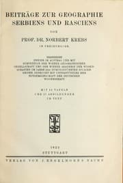 Tapa de Beiträge zur Geographie Serbiens und Rasciens