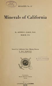 Tapa de Minerals of California