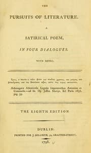 Tapa de The pursuits of literature