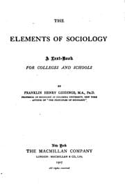 Tapa de The Elements of Sociology: A Textbook for Colleges and Schools