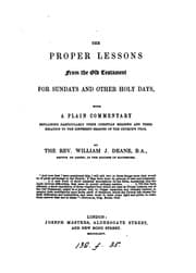 Tapa de The proper lessons from the Old Testament, with a comm. by W.J. Deane