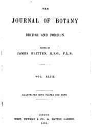 Tapa de Journal of Botany, British and Foreign