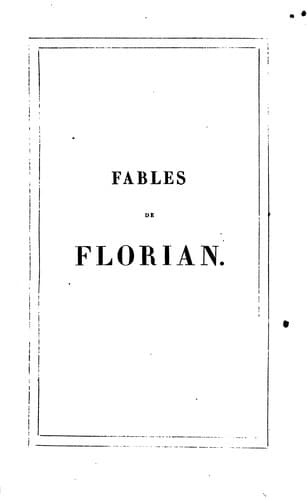 Tapa de Fables de Florian