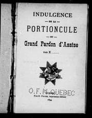 Tapa de Indulgence de la portioncule ou Grand pardon d'Assise