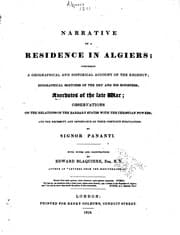 Tapa de Narrative of a Residence in Algiers: Comprising a Geographical and ...