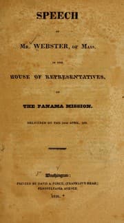 Tapa de Speech of Mr. Webster, of Mass., in the House of Representatives, on the Panama mission