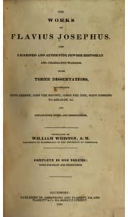 Tapa de The Works of Flavius Josephus...: With Three Dissertations, Concerning Jesus ..