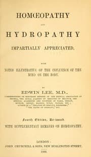 Tapa de Homoeopathy and hydropathy impartially appreciated
