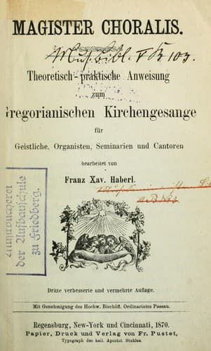 Tapa de Magister choralis