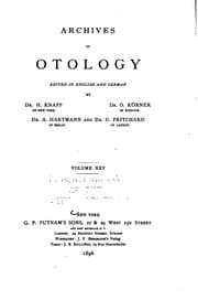Tapa de Archives of Otology
