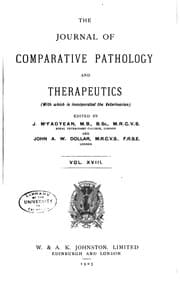 Tapa de Journal of Comparative Pathology and Therapeutics