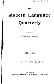 Tapa de The Modern Language Quarterly ...