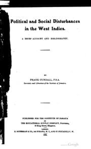 Tapa de Political and social disturbances in the West Indies