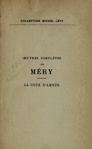 Tapa de La cour d'amour