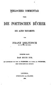 Tapa de Biblischer Commentar über die poetischen Bücher des alten Testaments
