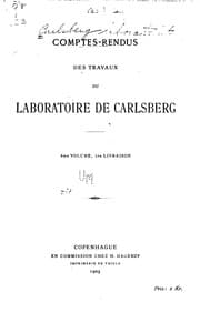 Tapa de Comptes rendus des travaux du Laboratoire Carlsberg