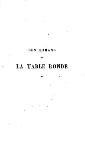 Tapa de Les romans de la Table ronde