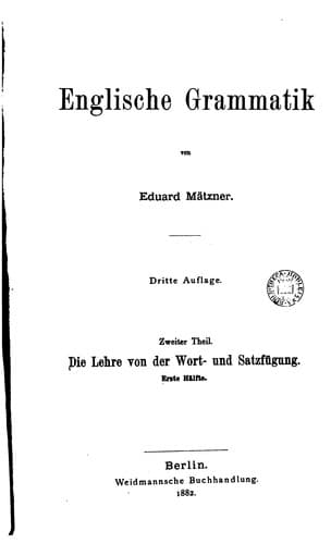 Tapa de Englische Grammatik
