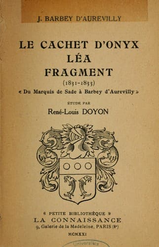 Tapa de Le cachet d'Onyx