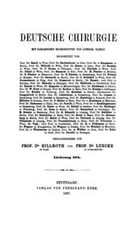 Tapa de Deutsche Chirurgie. v. 11, 1891