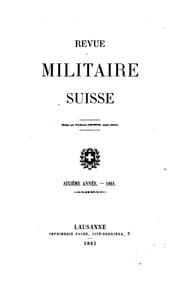 Tapa de Revue militaire suisse