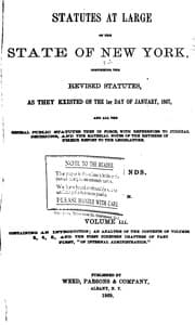 Tapa de Statutes at Large of the State of New York: Comprising the Revised Statutes ..