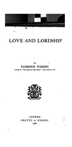 Tapa de Love and Lordship