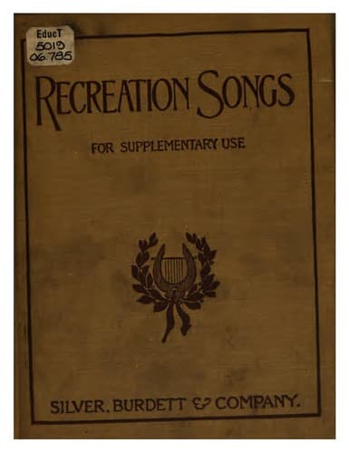 Tapa de Recreation Songs