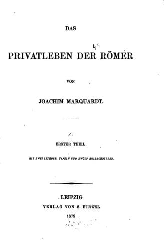 Tapa de Das Privatleben der Römer