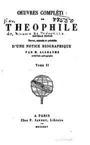 Tapa de Oeuvres complètes de Théophile