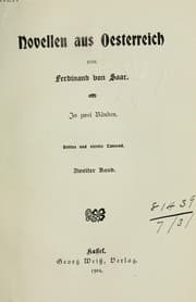 Tapa de Novellen aus Oesterreich