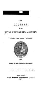 Tapa de The Journal of the Royal Geographical Society ...: General index to the fifth ten volumes of the ...