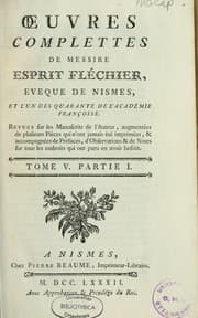 Tapa de Oeuvres complettes de messire Esprit Fléchier, évêque de Nismes